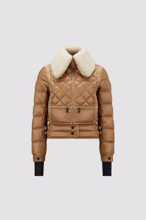 chaviere short down jacket women camel beige moncler01