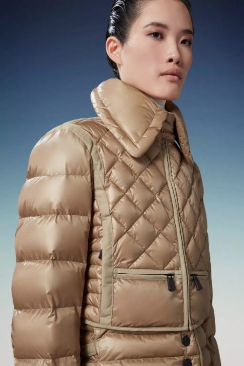 chaviere short down jacket women camel beige moncler05